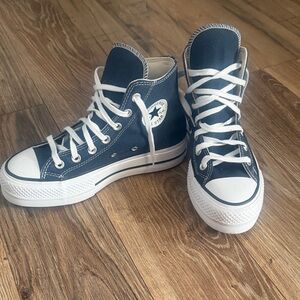 Converse High Top Sneakers - Navy and White